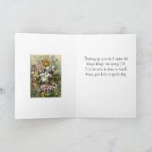 Schöne Vintage Blumen-Entwurfs-Gruß-Karte Karte (Innenseite)