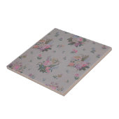 Schöne Vintage-Blumen Fliese (Seite)