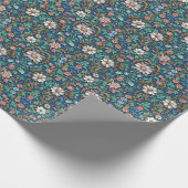 Schöne Vintage-Blumen Geschenkpapier (Ecke)