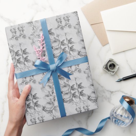 Schöne Vintage-Blumen Geschenkpapier (Schenken)