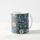 Schöne Vintage-Blumen Kaffeetasse (VorderseiteRechts)