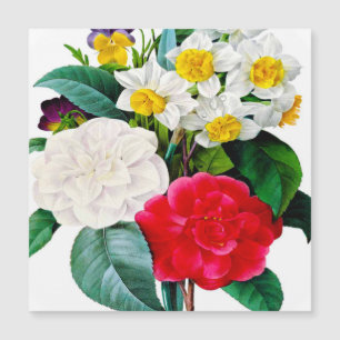 Schöne Vintage-Blumen Magnetkarte