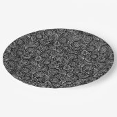 Schöne vintage-blumen Paisley-Muster Pappteller (Schrägansicht)