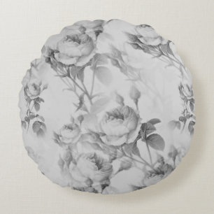 Schöne Vintage-Blumen Rundes Kissen