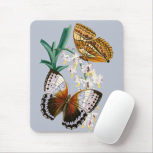 Schöne Vintage-Blumen-Schmetterling-Illustration Mousepad