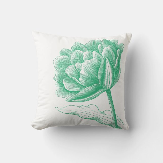 Schöne Vintage Blumenbilder Kissen (Vorderseite)