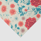 Schöne Vintage Blumenmuster Seidenpapier (Detail)