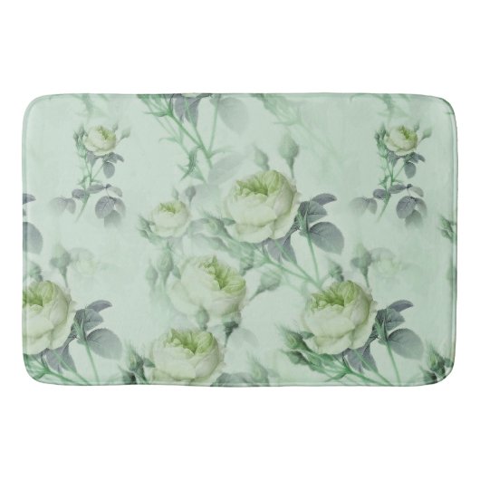 Schöne Vintage Blüte Badematte (Vorderseite)