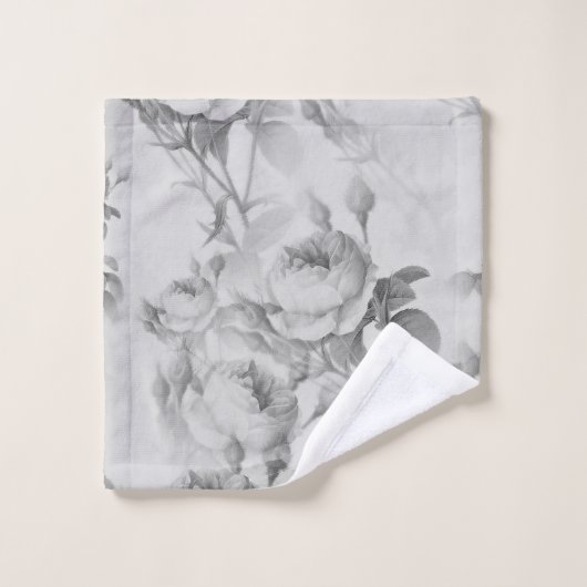 Schöne Vintage Blüte Badhandtuch Set (Waschlappen)