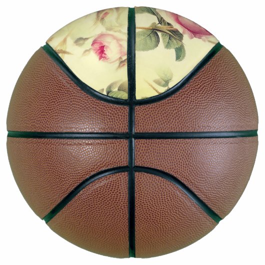 Schöne Vintage Blüte Basketball (Rechts)