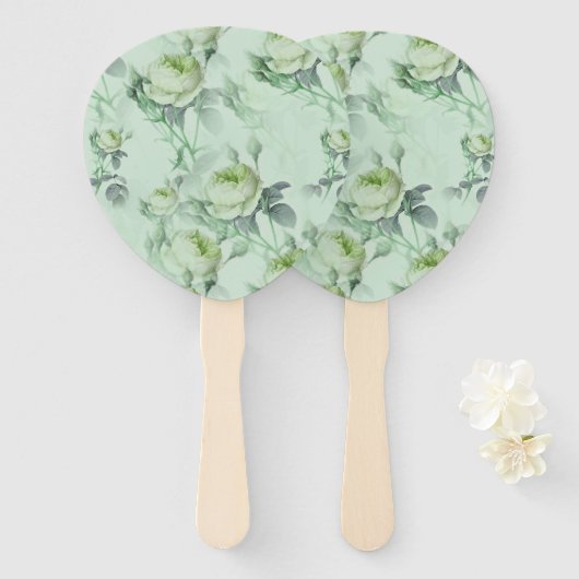 Schöne Vintage Blüte Fächer (Vorne und Hinten)