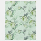 Schöne Vintage Blüte Fleecedecke (Vorderseite)
