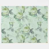 Schöne Vintage Blüte Fleecedecke (Vorderseite (Horizontal))
