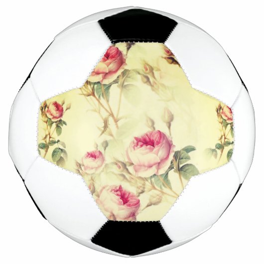 Schöne Vintage Blüte Fußball (Vorderseite)