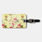 Schöne Vintage Blüte Gepäckanhänger (Vorderseite horizontal)