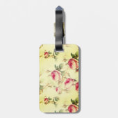 Schöne Vintage Blüte Gepäckanhänger (Rückseite vertikal)