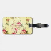 Schöne Vintage Blüte Gepäckanhänger (Rückseite horizontal)