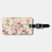 Schöne Vintage Blüte Gepäckanhänger (Vorderseite horizontal)