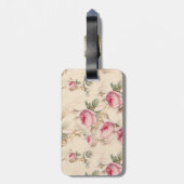 Schöne Vintage Blüte Gepäckanhänger (Rückseite vertikal)