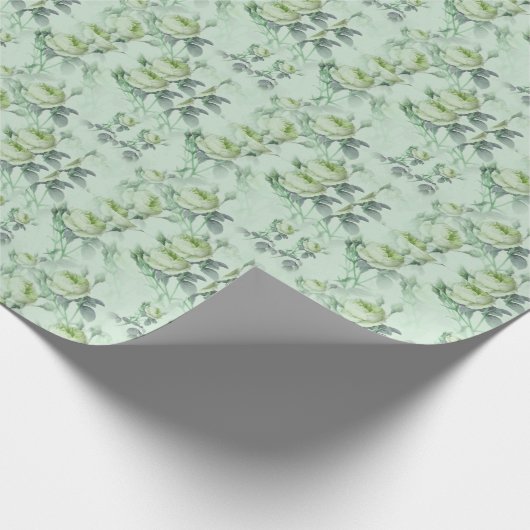 Schöne Vintage Blüte Geschenkpapier (Ecke)