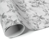 Schöne Vintage Blüte Geschenkpapier (Rolleneckpunkt)