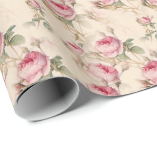 Schöne Vintage Blüte Geschenkpapier