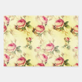 Schöne Vintage Blüte Geschenkpapier Set (Vorderseite 3)