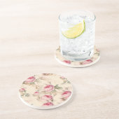 Schöne Vintage Blüte Getränkeuntersetzer (Seite)