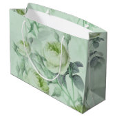 Schöne Vintage Blüte Große Geschenktüte (Rückseite Schrägansicht)