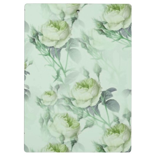 Schöne Vintage Blüte Klemmbrett (Rückseite)