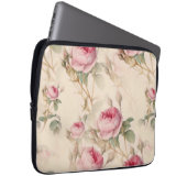 Schöne Vintage Blüte Laptopschutzhülle (Vorne Rechts)