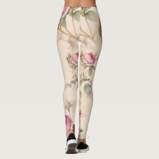 Schöne Vintage Blüte Leggings (Rückseite)