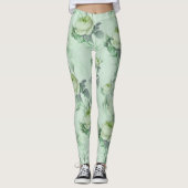 Schöne Vintage Blüte Leggings (Vorderseite)