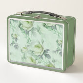 Schöne Vintage Blüte Metall Brotdose (Vorderseite)