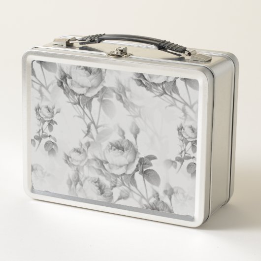 Schöne Vintage Blüte Metall Brotdose (Vorderseite)