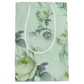 Schöne Vintage Blüte Mittlere Geschenktüte (Vorderseite)