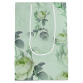 Schöne Vintage Blüte Mittlere Geschenktüte (Rückseite)