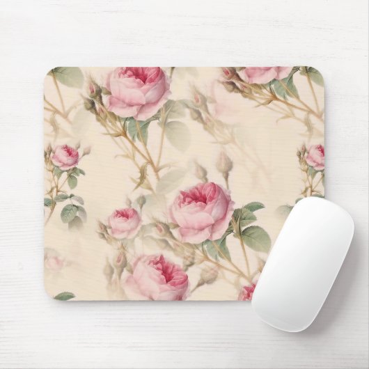 Schöne Vintage Blüte Mousepad (Mit Mouse)