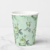 Schöne Vintage Blüte Pappbecher (Vorderseite)