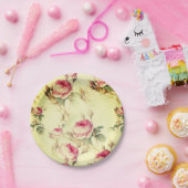 Schöne Vintage Blüte Pappteller (Party)