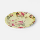 Schöne Vintage Blüte Pappteller (Schrägansicht)