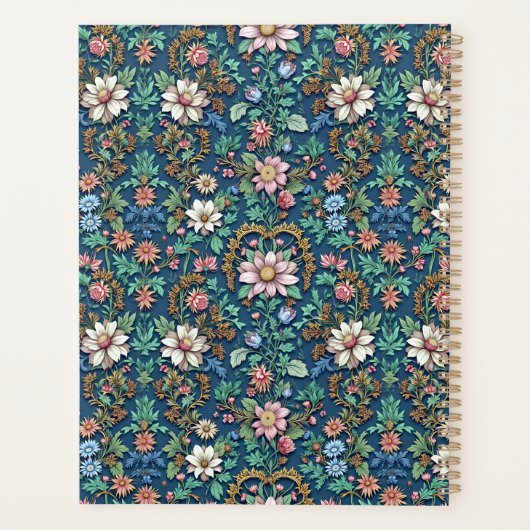 Schöne Vintage Blüte Planer (Rückseite)