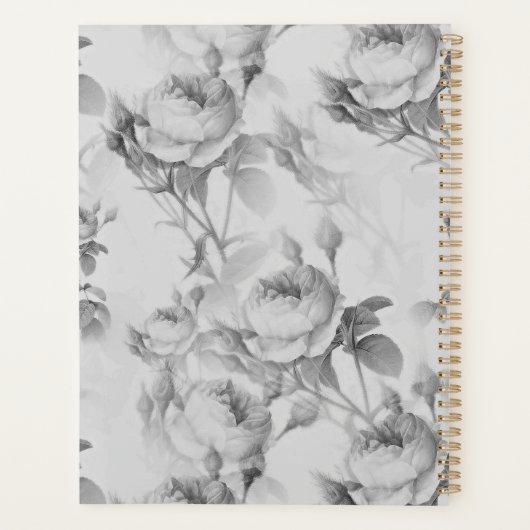 Schöne Vintage Blüte Planer (Rückseite)