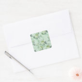 Schöne Vintage Blüte Quadratischer Aufkleber (Umschlag)