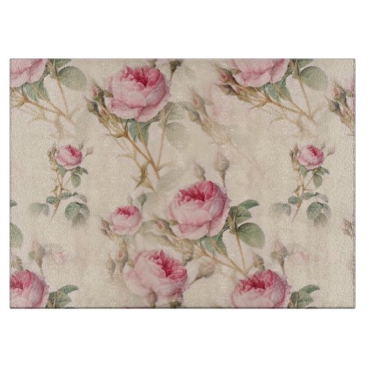 Schöne Vintage Blüte Schneidebrett (Vorderseite)