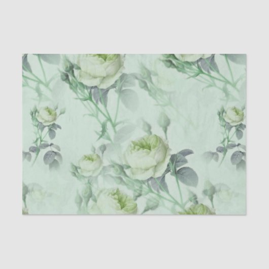 Schöne Vintage Blüte Seidenpapier (Vorderseite)