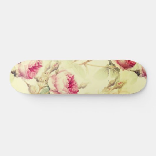 Schöne Vintage Blüte Skateboard (Horizontal)