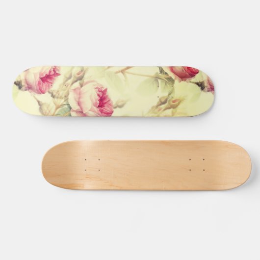 Schöne Vintage Blüte Skateboard (Horizontal)