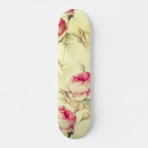 Schöne Vintage Blüte Skateboard