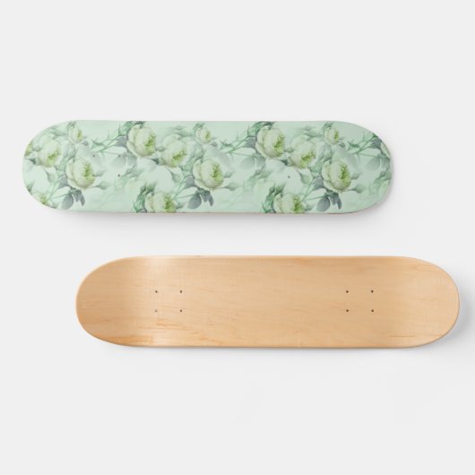 Schöne Vintage Blüte Skateboard (Horizontal)